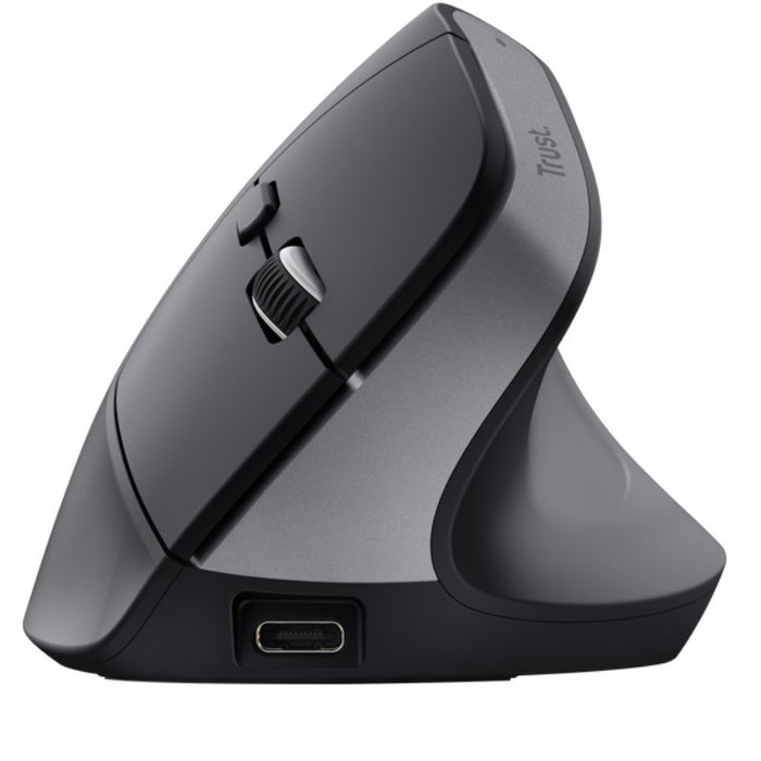 Trust Bayo+ Ratón Vertical Ergonómico Inalámbrico Negro